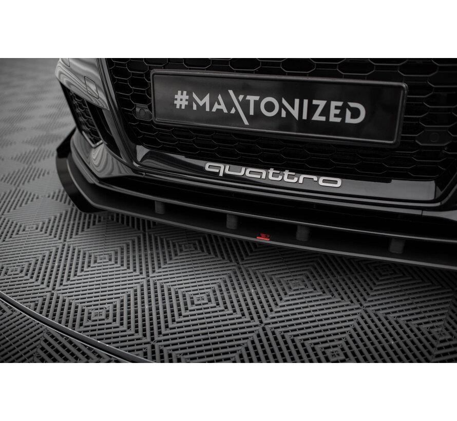 Maxton Design Street Pro Front Splitter V.1 + Flaps Audi RS3 Sedan 8V Facelift