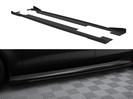 Maxton Design Maxton Design Street Pro Side Skirts Diffusers + Flaps Audi A7 S-Line C7