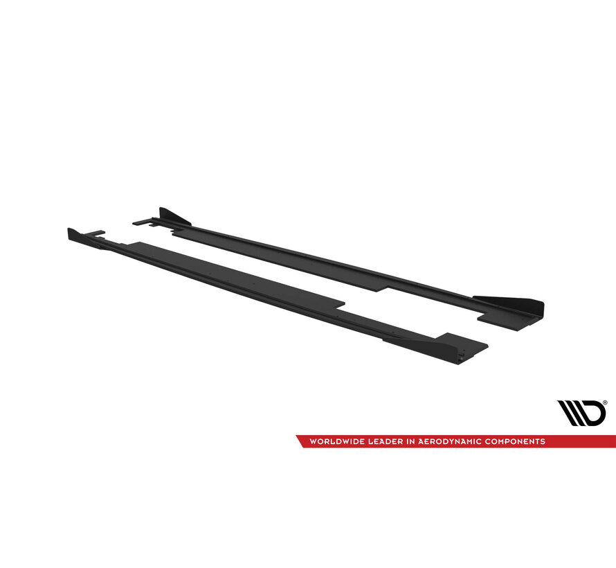 Maxton Design Street Pro Side Skirts Diffusers + Flaps Audi A7 S-Line C7