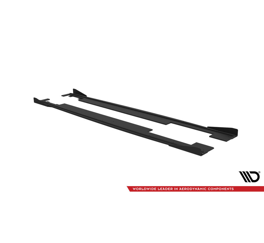 Maxton Design Street Pro Side Skirts Diffusers + Flaps Audi A7 S-Line C7