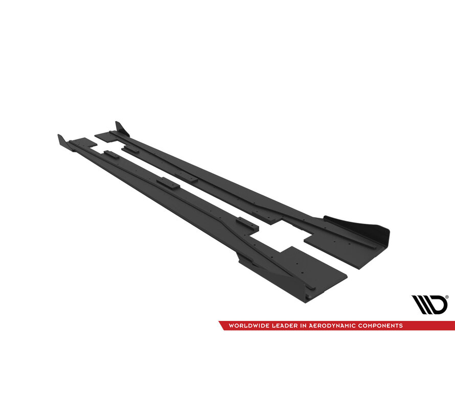 Maxton Design Street Pro Side Skirts Diffusers + Flaps Mercedes-Benz A 45 AMG W176 Facelift