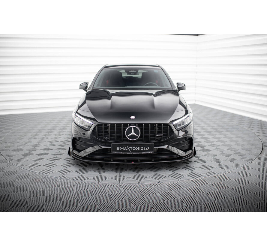 Maxton Design Street Pro Front Splitter + Flaps Mercedes-AMG A35 W177 Facelift