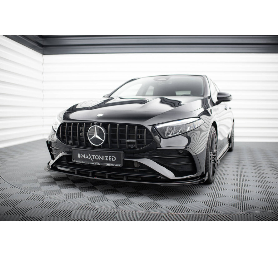 Maxton Design Street Pro Front Splitter + Flaps Mercedes-AMG A35 W177 Facelift