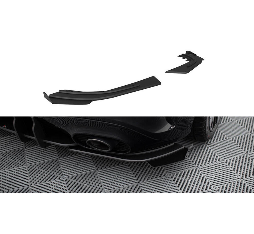 Maxton Design Street Pro Rear Side Splitters + Flaps Mercedes-AMG A35 Hatchback W177