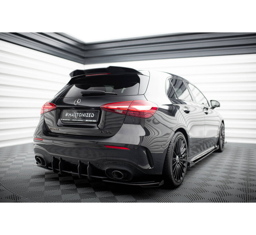Maxton Design Street Pro Rear Side Splitters + Flaps Mercedes-AMG A35 Hatchback W177
