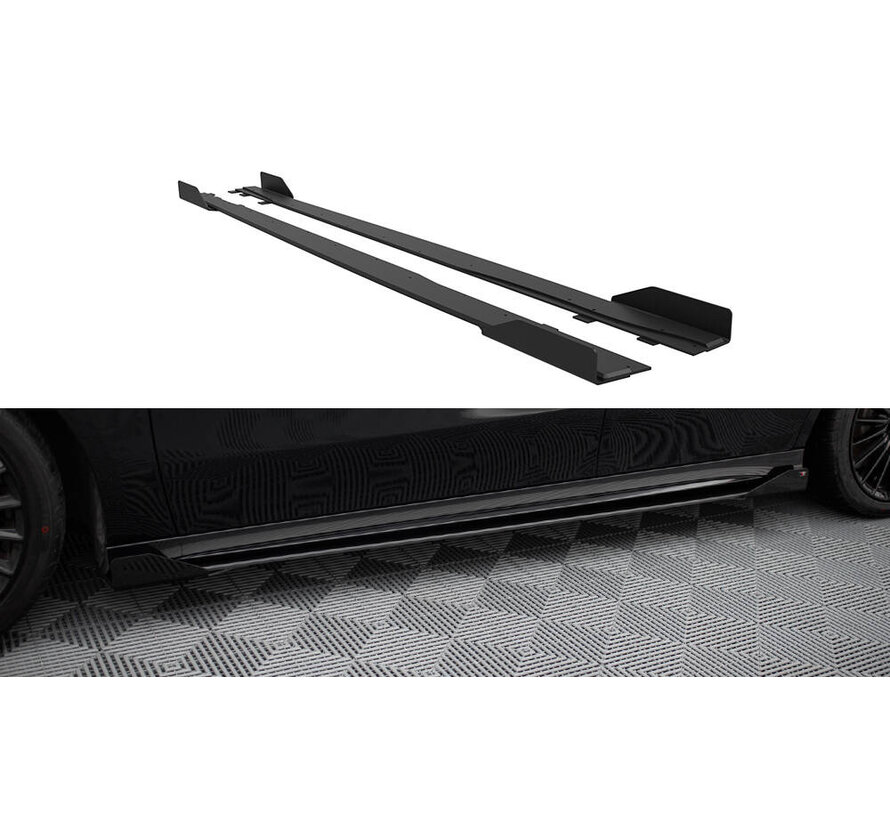 Maxton Design Street Pro Side Skirts Diffusers + Flaps Mercedes-AMG A35 W177 Facelift