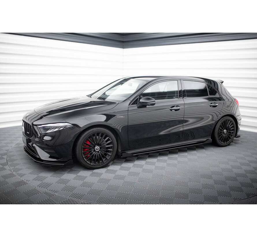 Maxton Design Street Pro Side Skirts Diffusers + Flaps Mercedes-AMG A35 W177 Facelift