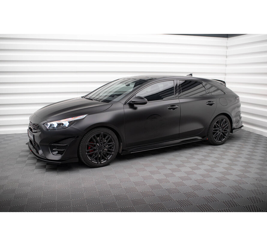 Maxton Design Street Pro Side Skirts Diffusers + Flaps Kia Proceed GT Mk1 Facelift