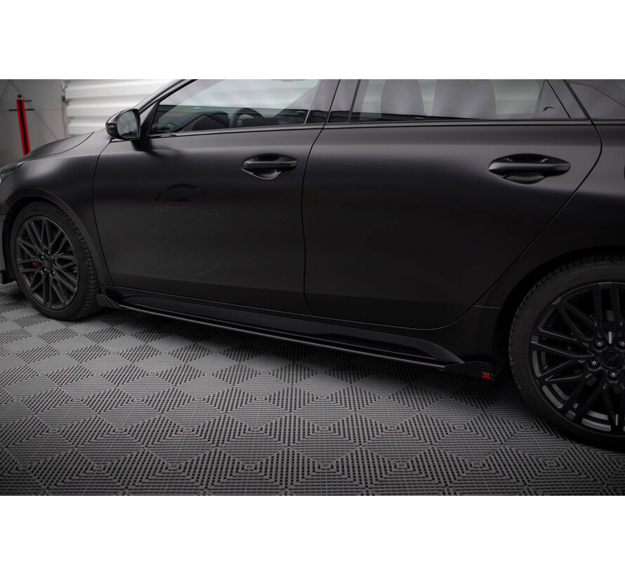 Maxton Design Street Pro Side Skirts Diffusers + Flaps Kia Proceed GT Mk1 Facelift