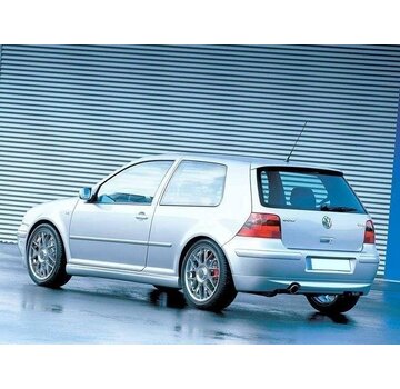 Maxton Design Maxton Design REAR BUMPER EXTENSION VW GOLF 4 25'TH ANNIVERSARY LOOK (with exhaust hole)