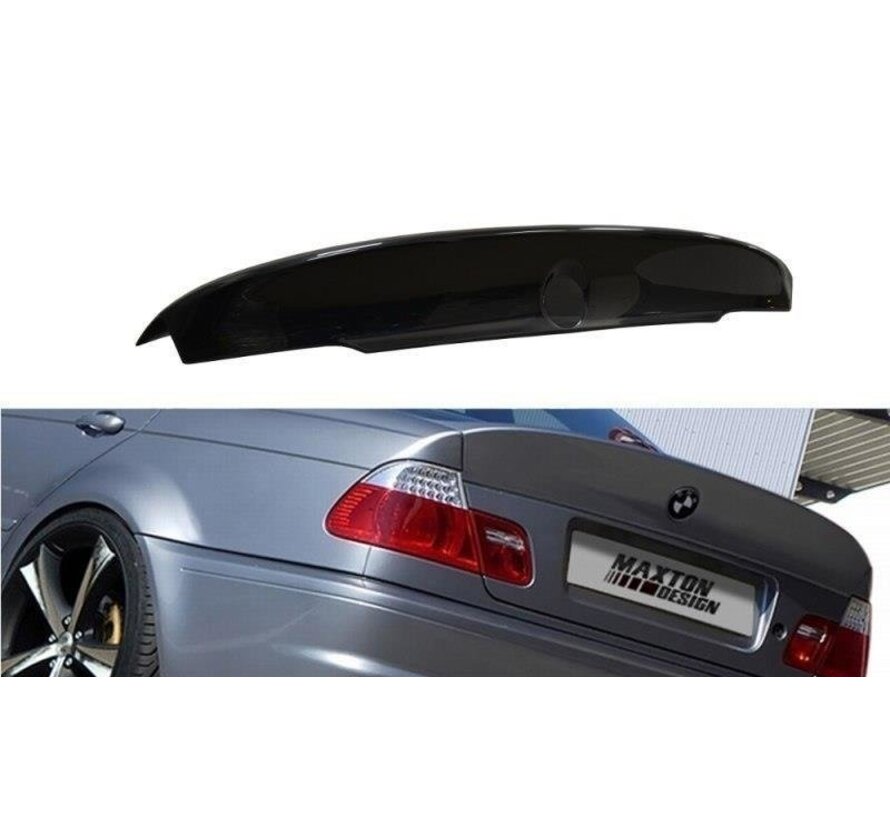Maxton Design REAR SPOILER / LID EXTENSION BMW 3 E46 - 4 DOOR SALOON < M3 CSL LOOK > (for painting)