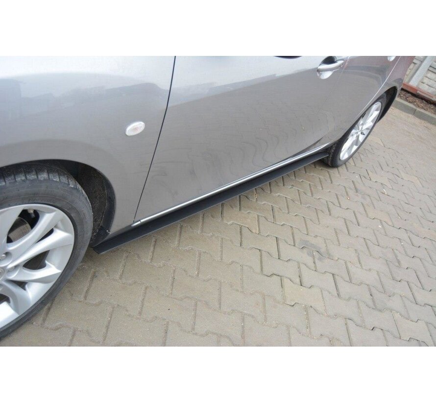 Maxton Design RACING SIDE SKIRTS DIFFUSERS MAZDA 3 MK2 SPORT (PREFACE)