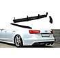 Maxton Design Rear Diffuser & Rear Side Splitters Audi A6 S-Line C7 (exhaust 1x2)