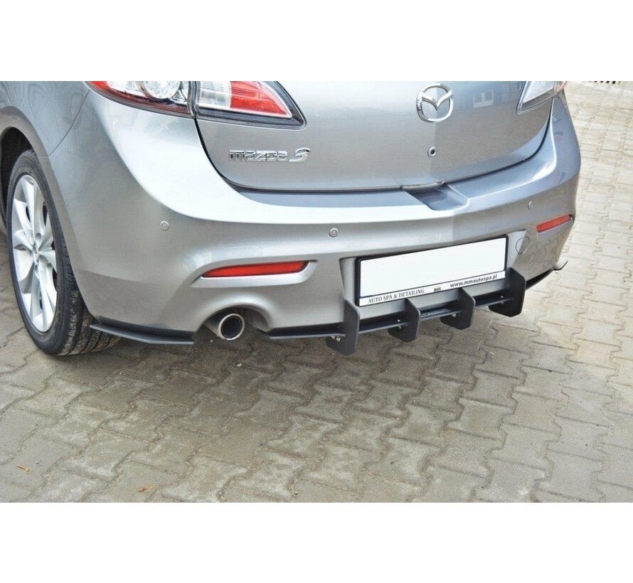 Maxton Design MAZDA 3 MK2 SPORT (PREFACE) REAR DIFFUSER & REAR SIDE SPLITTERS