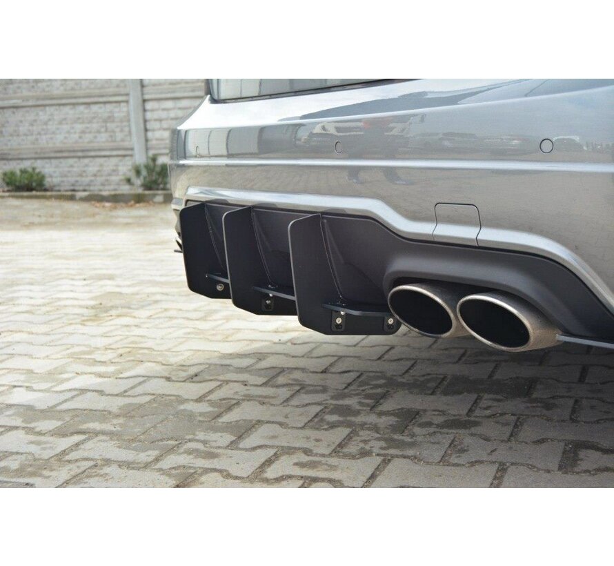 Maxton Design Mercedes C W204 AMG-Line (Facelift) REAR DIFFUSER & REAR SIDE SPLITTERS