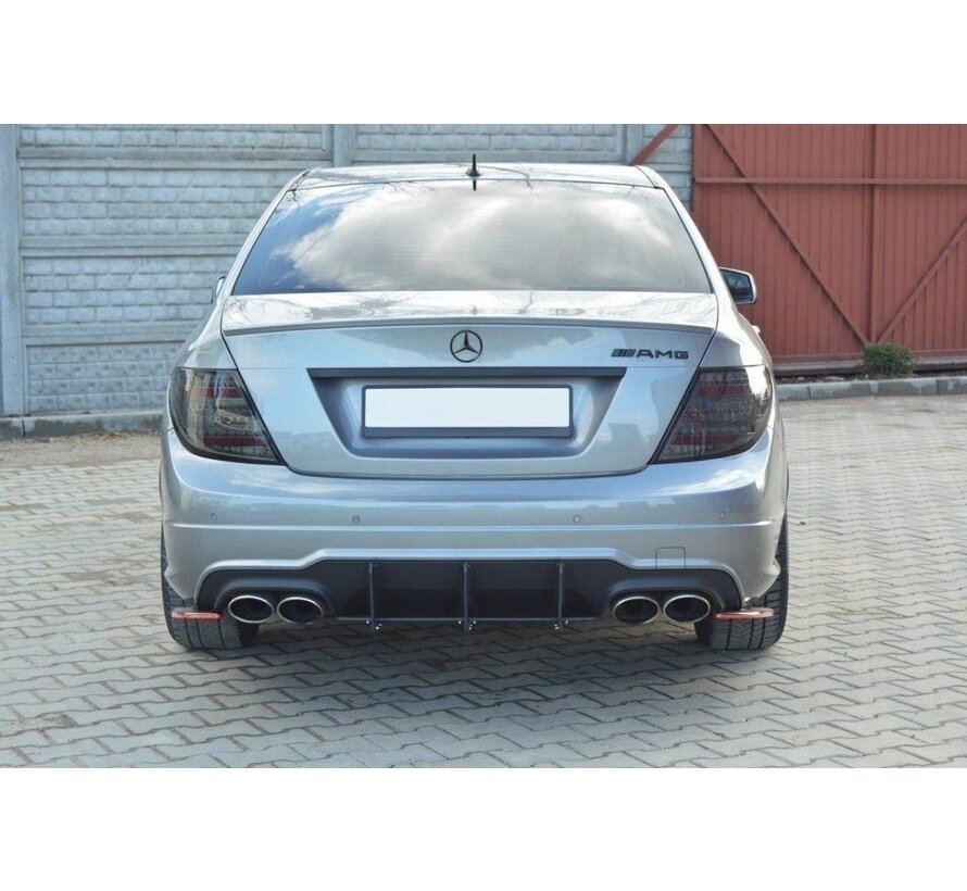 Maxton Design Mercedes C W204 AMG-Line (Facelift) REAR DIFFUSER & REAR SIDE SPLITTERS