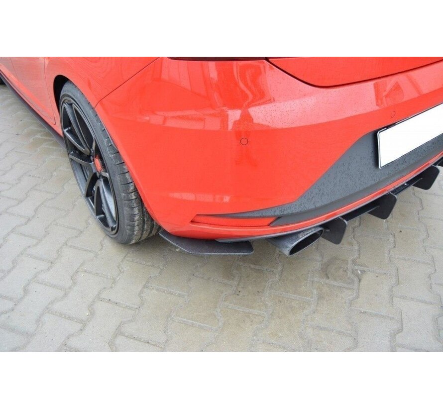 Maxton Design SEAT LEON III CUPRA REAR DIFFUSER & REAR SIDE SPLITTERS