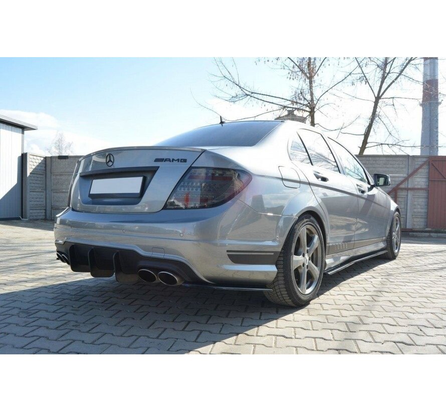 Maxton Design REAR DIFFUSER v.2 Mercedes C W204 AMG-Line (FACELIFT)