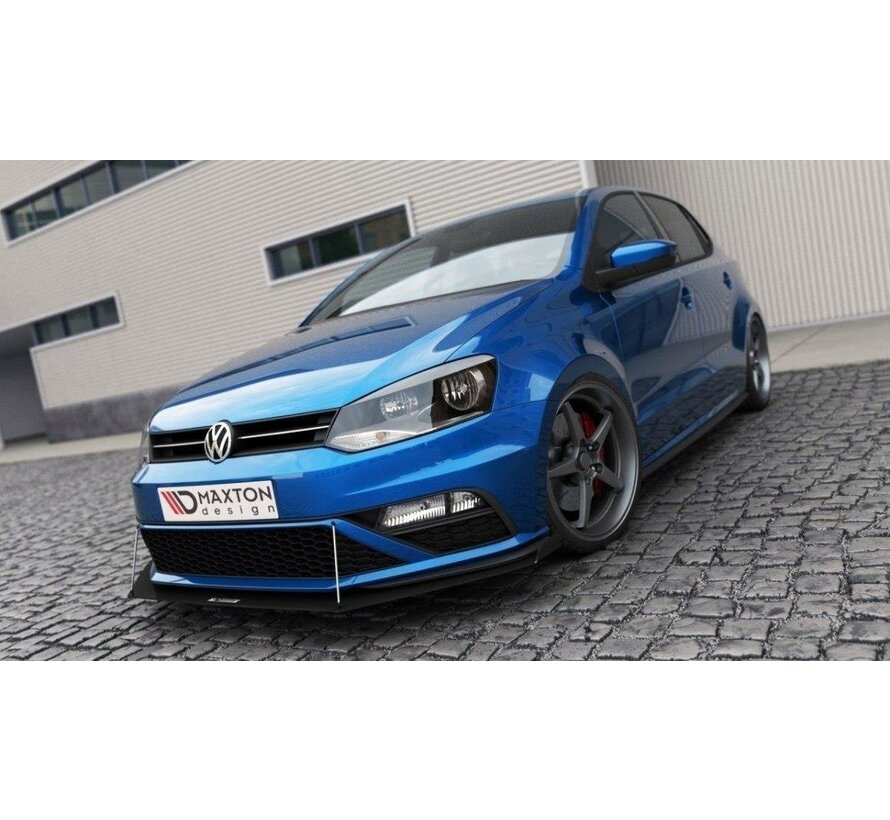 Maxton Design FRONT RACING SPLITTER VW POLO MK5 GTI FACELIFT (with wings)