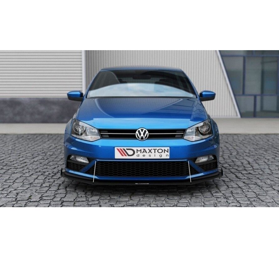 Maxton Design FRONT RACING SPLITTER VW POLO MK5 GTI FACELIFT (with wings)