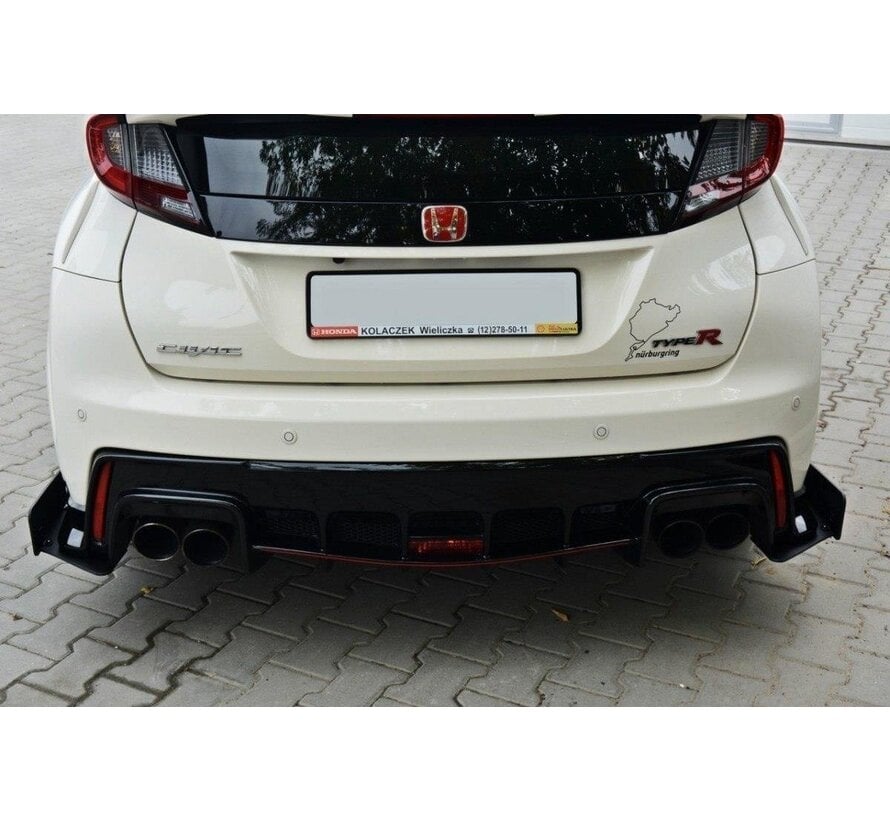 Maxton Design RACING REAR SIDE SPLITTERS HONDA CIVIC IX TYPE R