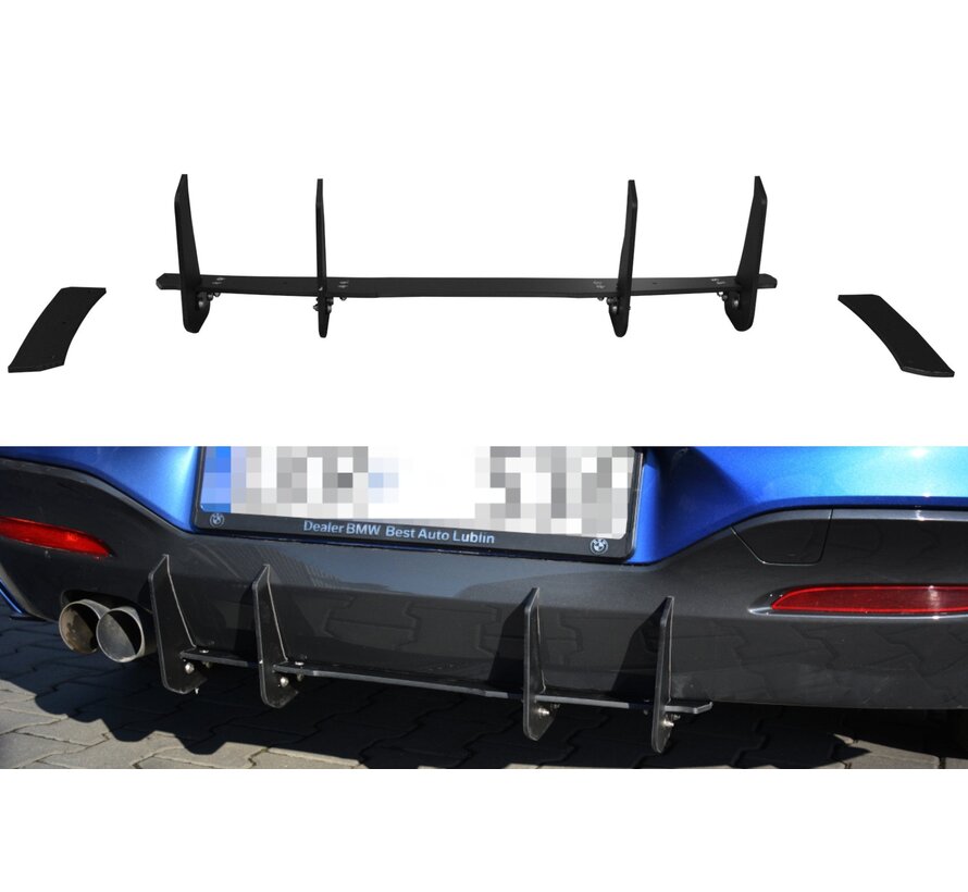 Maxton Design passend voor BMW 1 F20/F21 M-POWER FACELIFT - REAR DIFFUSER V.1