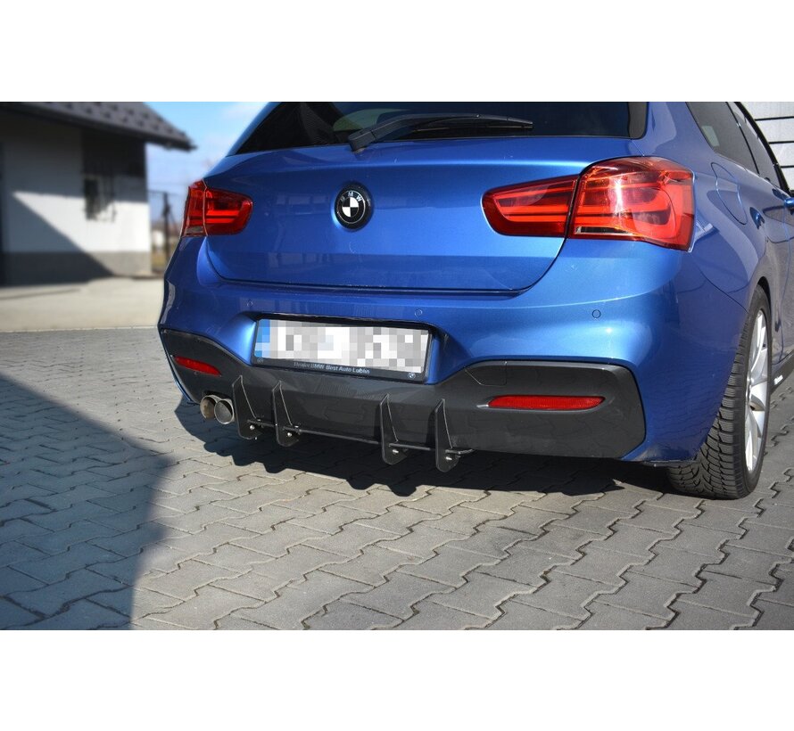 Maxton Design passend voor BMW 1 F20/F21 M-POWER FACELIFT - REAR DIFFUSER V.1