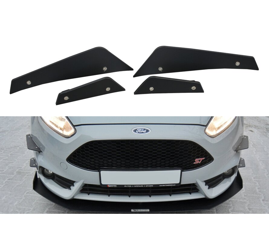 Maxton Design Front Bumper Wings (Canards) Ford Fiesta ST Mk7 FL