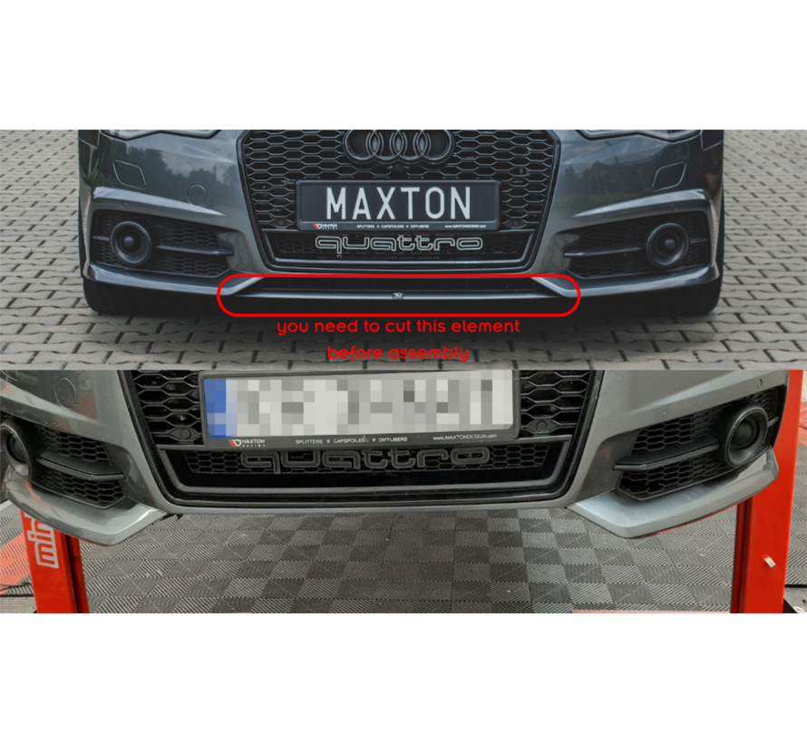 Maxton Design Front Splitter Audi S6 / A6 S-Line C7 FL