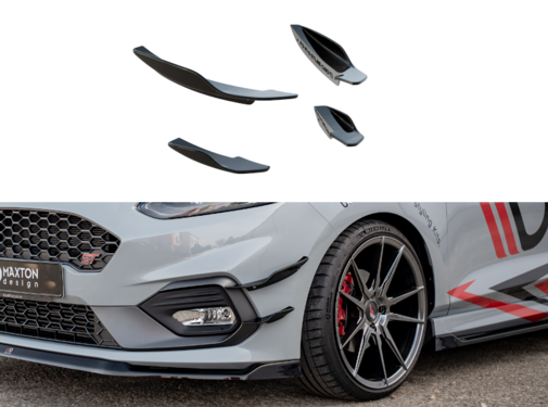 Maxton Design Maxton Design Front Bumper Wings (Canards) V.2 Ford Fiesta Mk8 ST / ST-Line