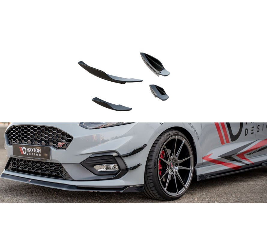 Maxton Design Front Bumper Wings (Canards) V.2 Ford Fiesta Mk8 ST / ST-Line
