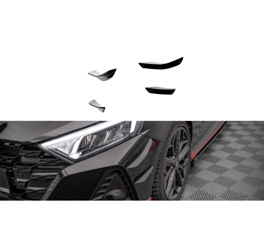 Maxton Design Front Bumper Wings (Canards) Hyundai I20 N Mk3