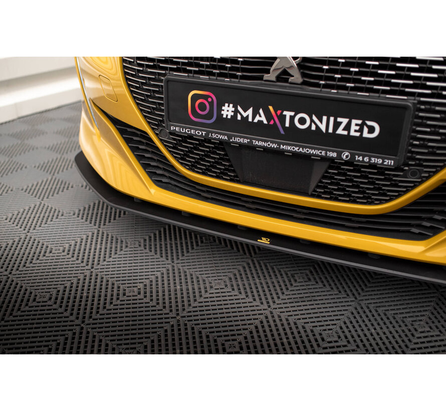 Maxton Design Street Pro Front Splitter Peugeot 208 GT Mk2