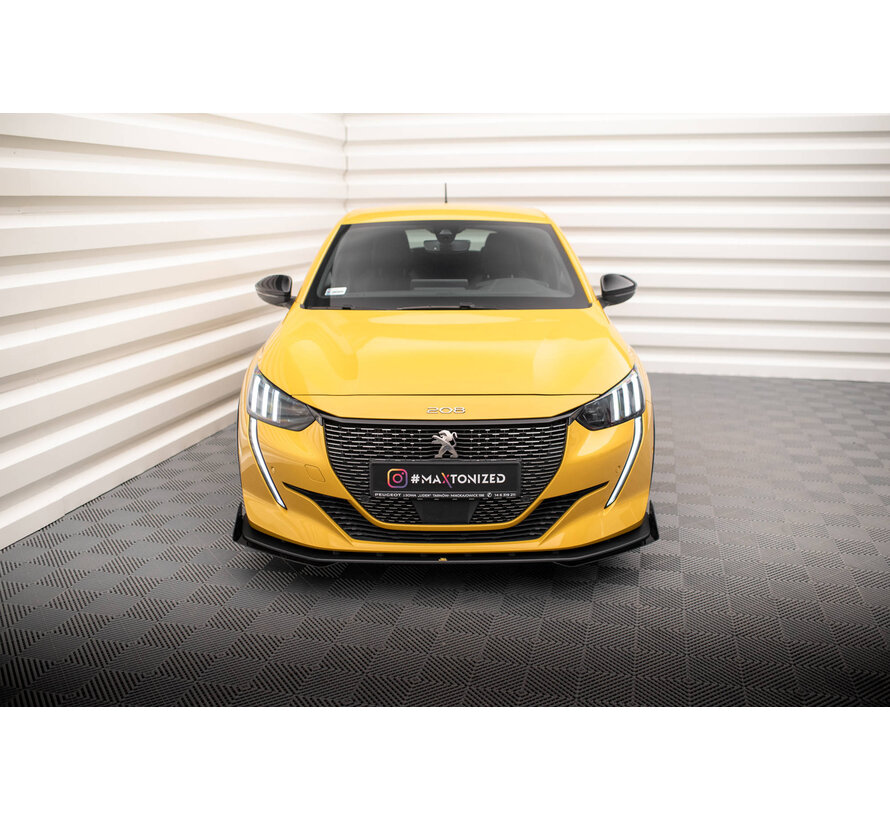 Maxton Design Street Pro Front Splitter + Flaps Peugeot 208 GT Mk2