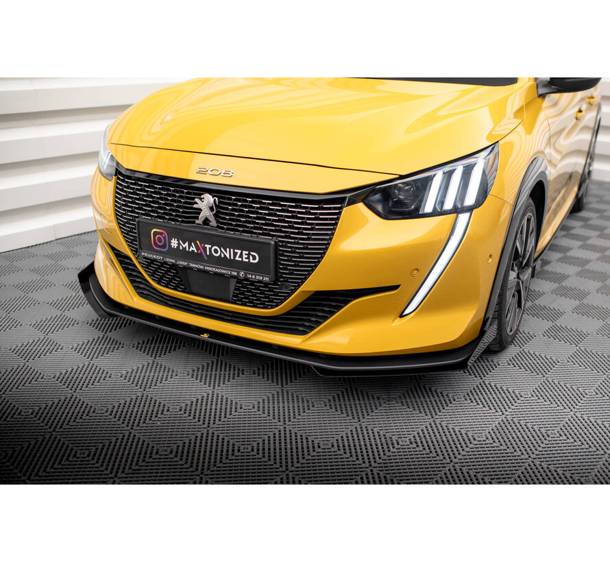 Maxton Design Street Pro Front Splitter + Flaps Peugeot 208 GT Mk2