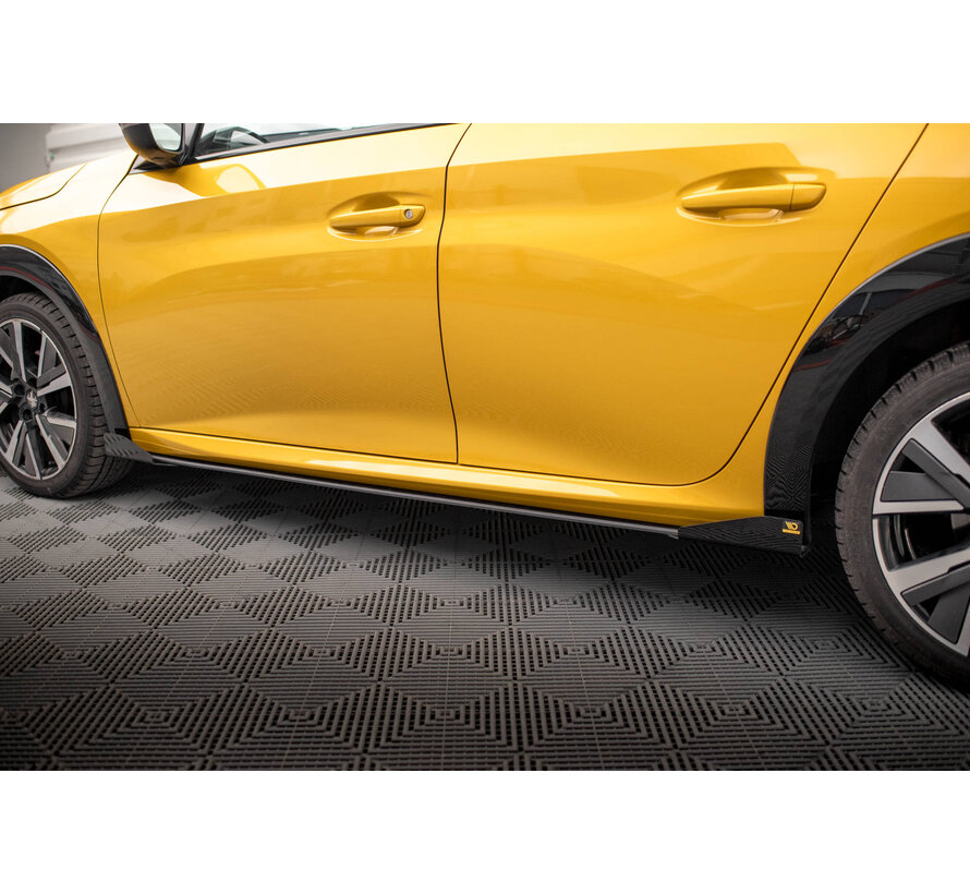 Maxton Design Street Pro Side Skirts Diffusers + Flaps Peugeot 208 GT Mk2
