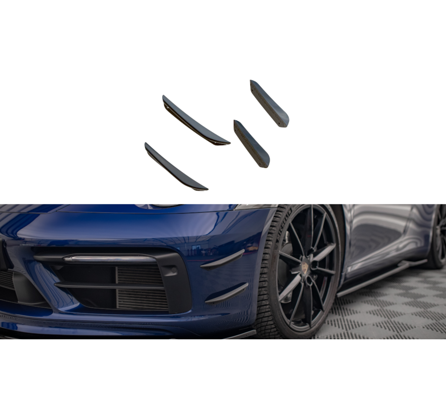 Maxton Design Front Bumper Wings (Canards) Porsche 911 Carrera Aero 992