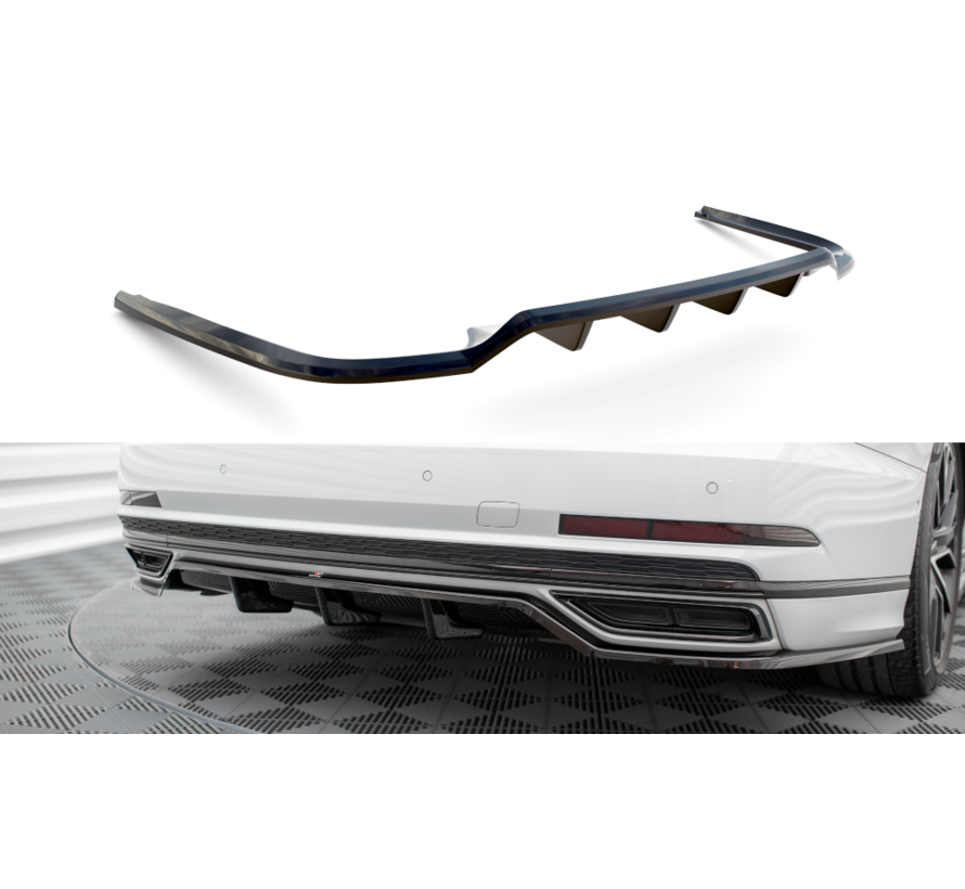 Maxton Design Central Rear Splitter (with vertical bars) Audi A8 S-Line D5