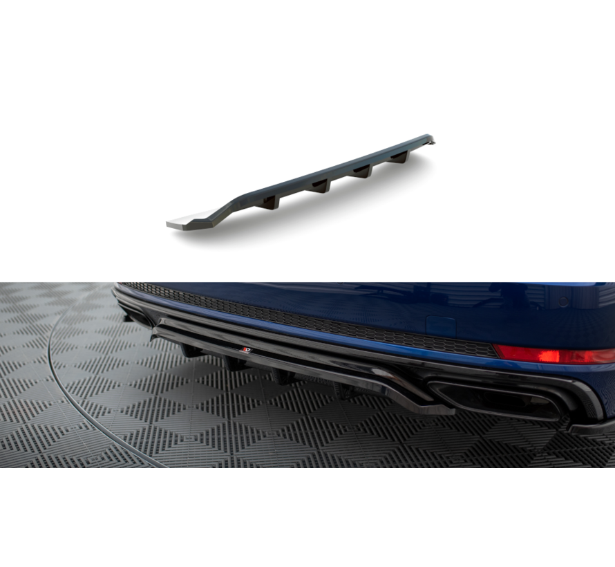 Maxton Design Central Rear Splitter (with vertical bars) Audi A4 Competition B9