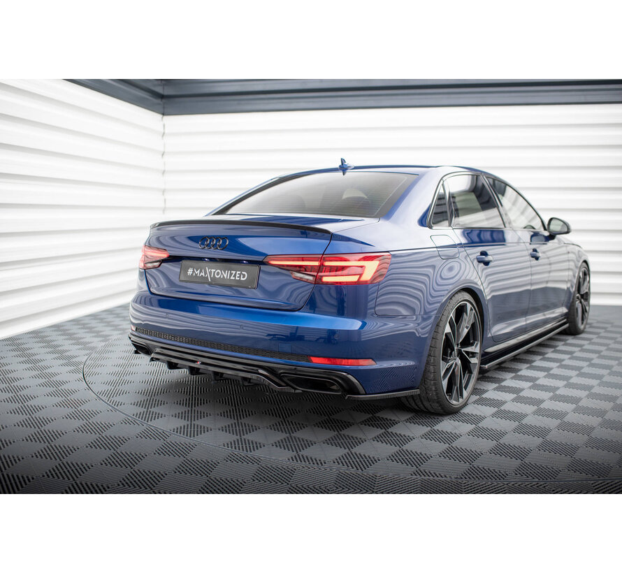 Maxton Design Central Rear Splitter (with vertical bars) Audi A4 Competition B9