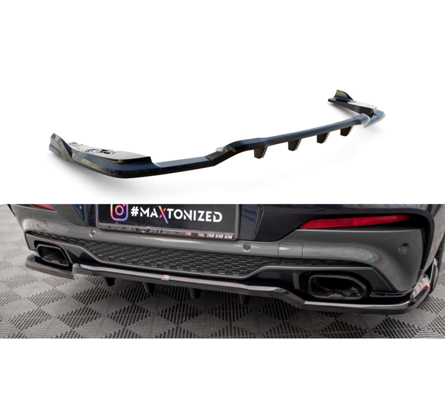 Maxton Design Central Rear Splitter (with vertical bars) V.2 BMW X4 M40i G02