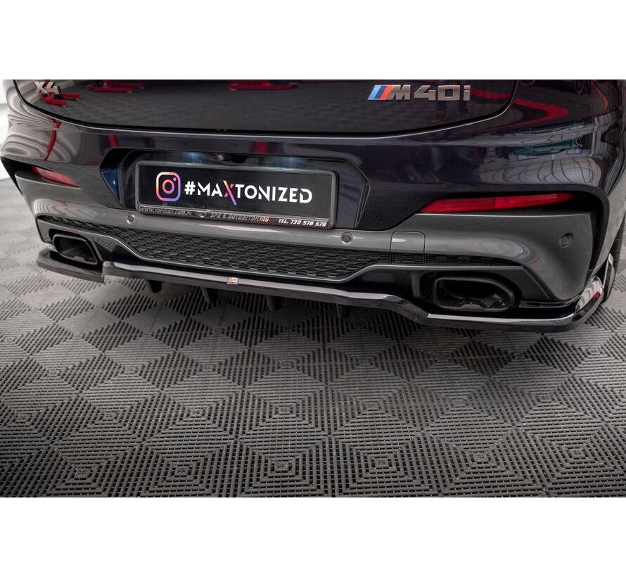 Maxton Design Central Rear Splitter (with vertical bars) V.2 BMW X4 M40i G02