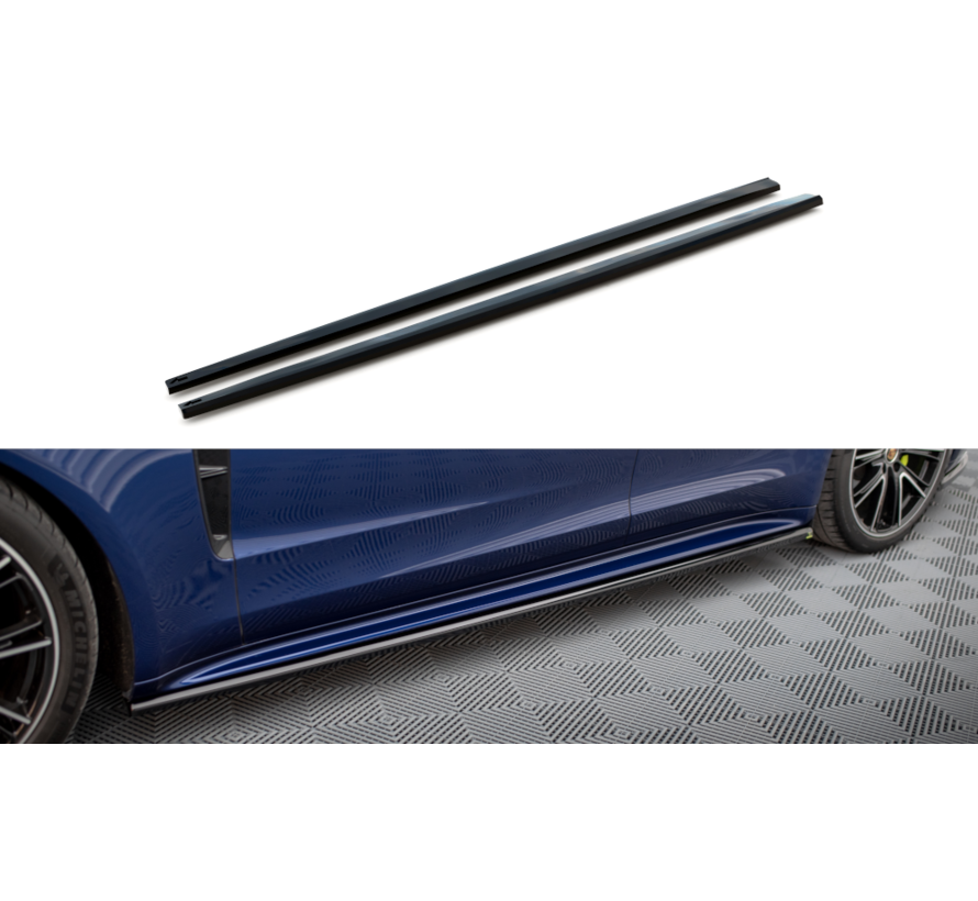 Maxton Design Side Skirts Diffusers Porsche Panamera E-Hybrid 971 Facelift