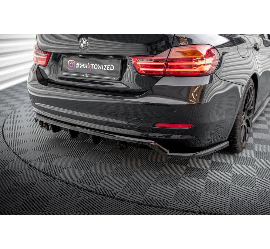 Maxton Design Central Rear Splitter (with vertical bars) BMW 4 Gran Coupe F36