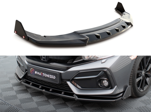 Maxton Design Maxton Design Front Splitter + Flaps Honda Civic Sport Mk 10