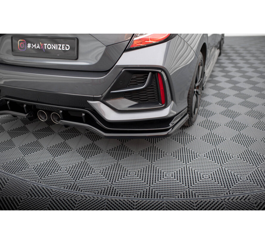 Maxton Design Central Rear Splitter (with vertical bars) Honda Civic Sport Mk 10 Facelift