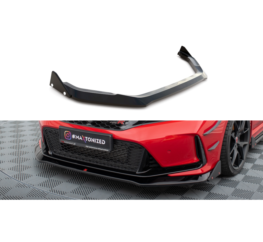 Maxton Design Front Splitter V.1 + Flaps Honda Civic Type-R Mk 11