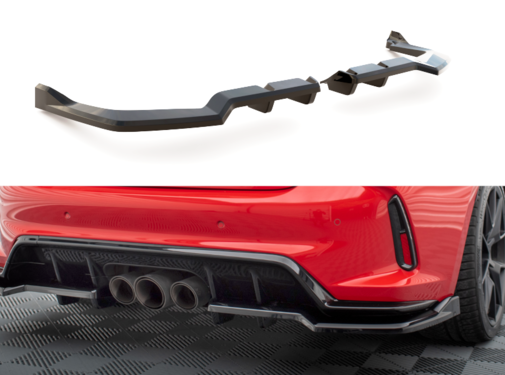 Maxton Design Maxton Design Central Rear Splitter (with vertical bars) V.2 Honda Civic Type-R Mk 11