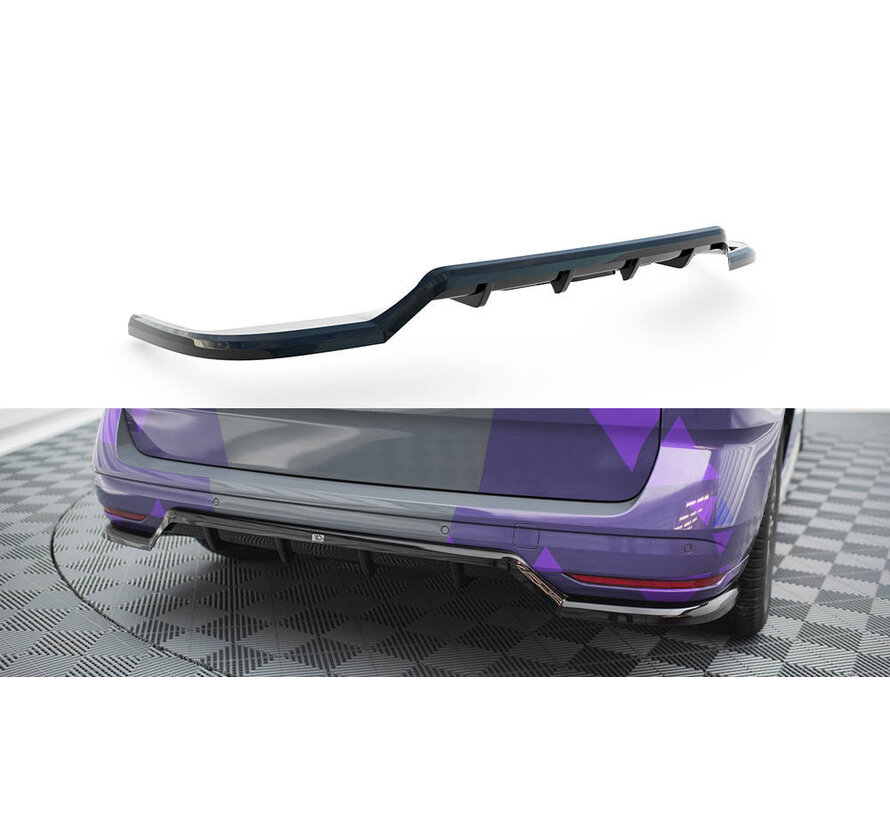 Maxton Design Central Rear Splitter (with vertical bars) Volkswagen Multivan T7
