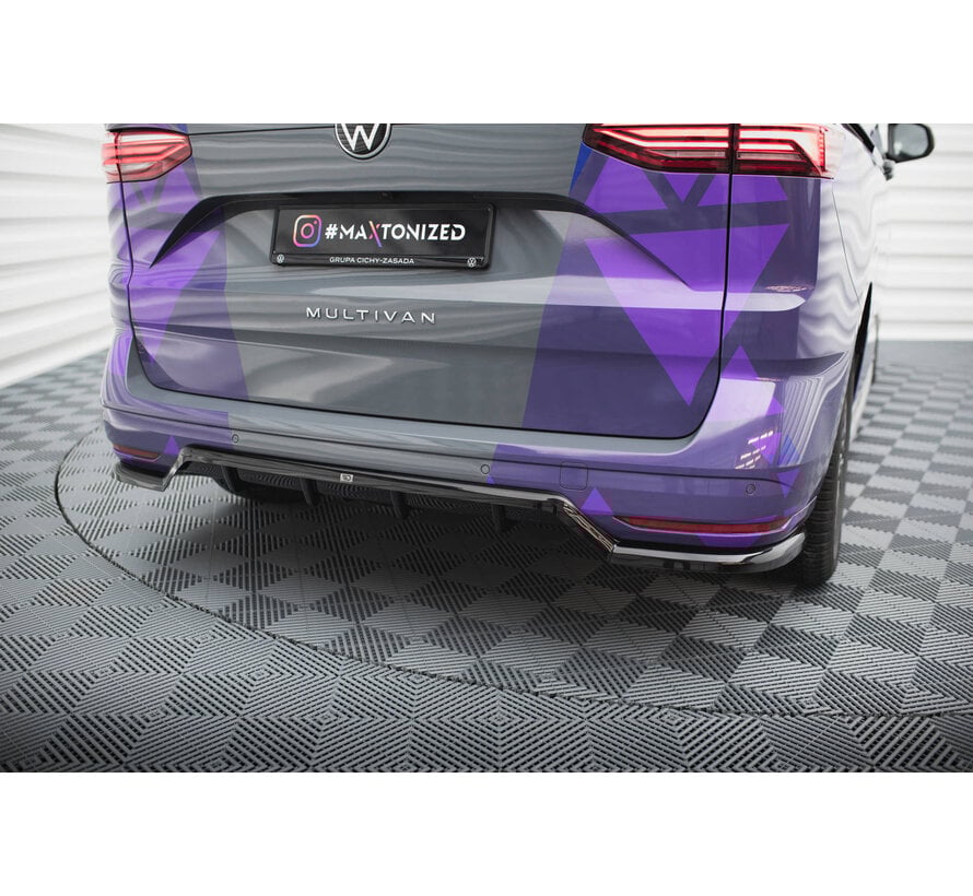 Maxton Design Central Rear Splitter (with vertical bars) Volkswagen Multivan T7